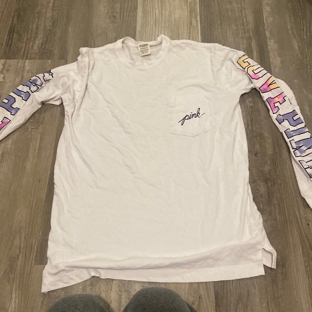 Pink white shirt